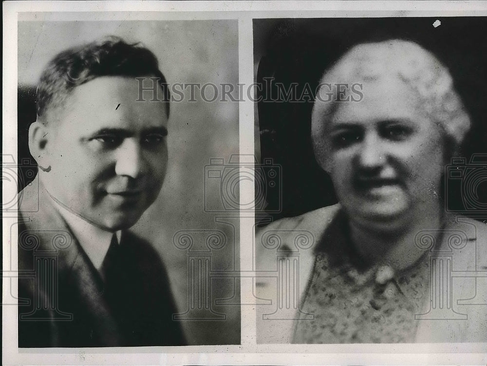 1938 Press Photo Frederick Hirschmann and Wife missing while of a fishing Trip. - Historic Images