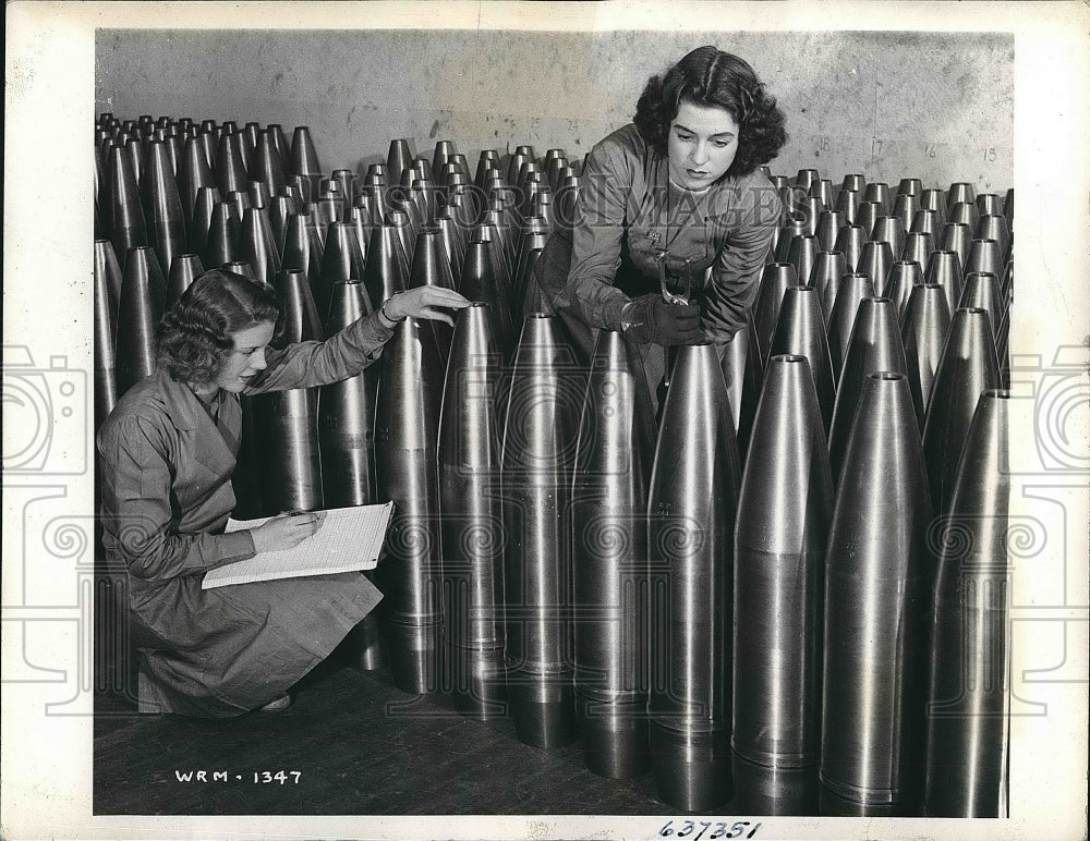 1942 A view of work at Canadian munitions factory  - Historic Images