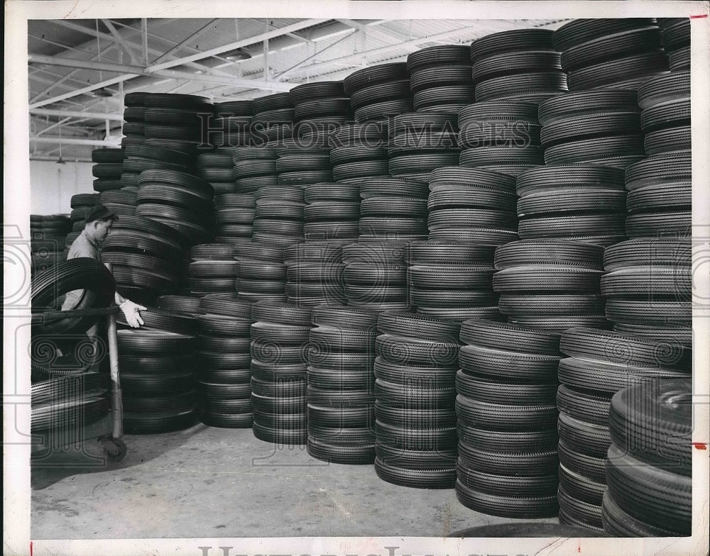 1950 Press Photo B.F. Goodrich Co. Tire cupboard - nea68769 - Historic Images
