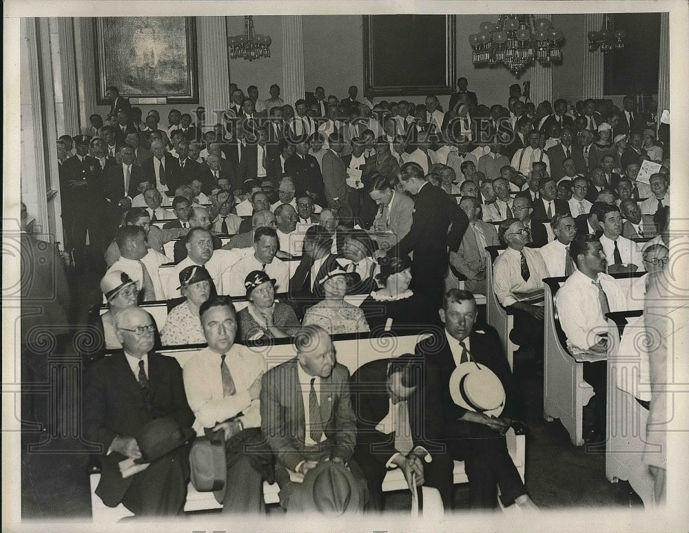 1933 The protest inside city hall for a New York City Car Tax. - Historic Images