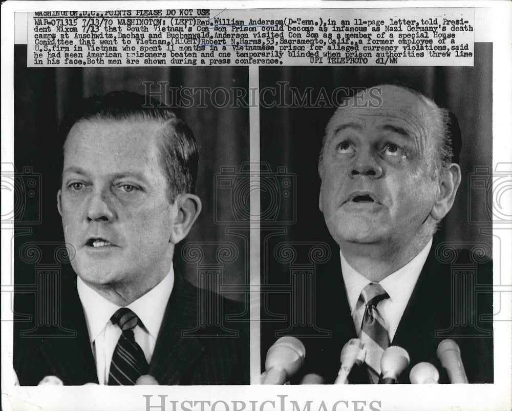 1970 Press Photo Rep William Anderson &amp; President Nixon - nea68911 - Historic Images