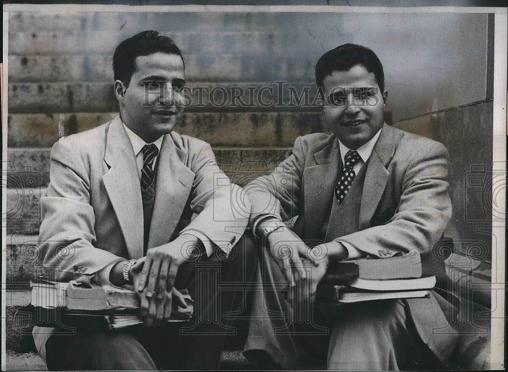 1953 Twin Law Students Jonathan &amp; David Lubell Will Not Be Expelled - Historic Images