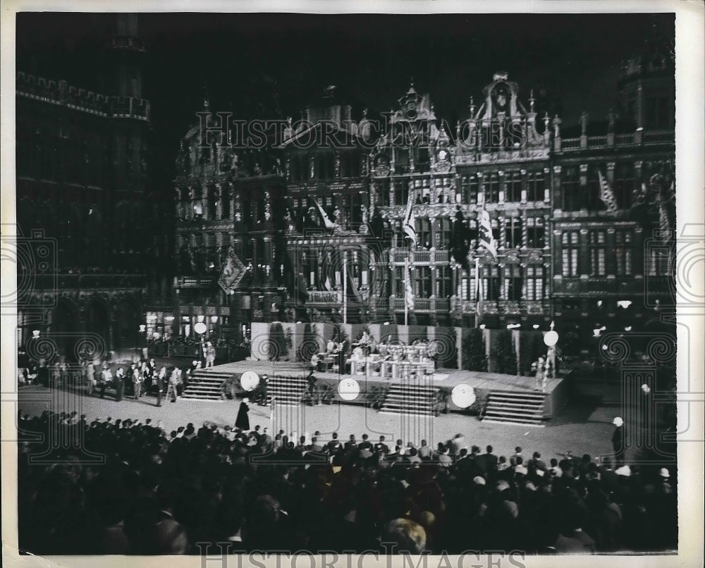 1958 Press Photo Grand Platz located in Belgium - nea68983 - Historic Images