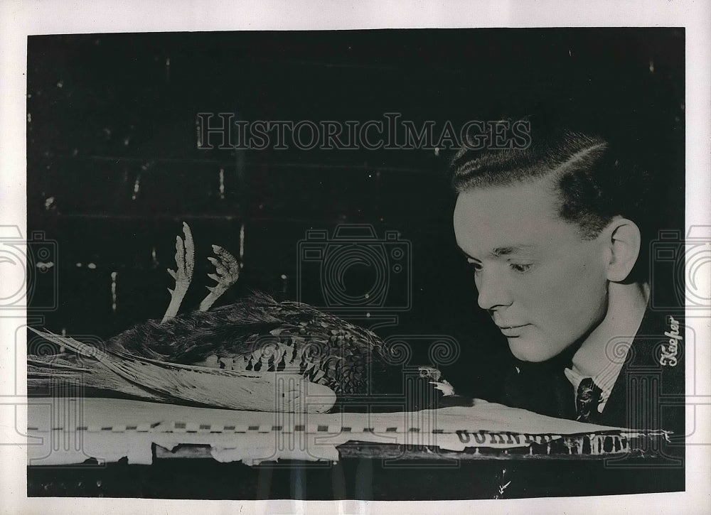 1938 Arthur Hopper London Zoo Keeper With Hypnotized Bird - Historic Images