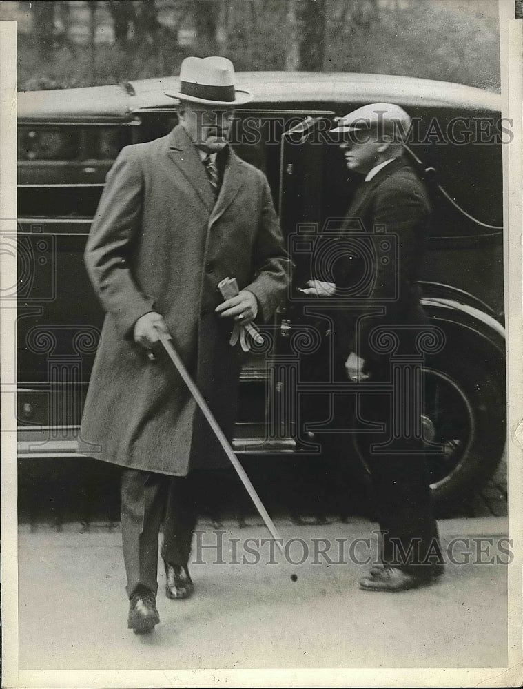 1929 Gen. John J. Pershing Arrives at American Embassy in Paris - Historic Images