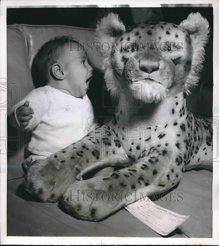 1955 Michael Angelo Grandell From Salzburg Germany With Lion - Historic Images