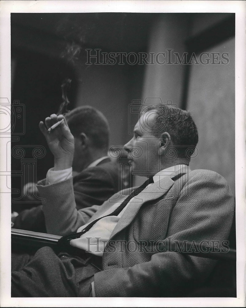 1959 Press Photo People Sitting In Dubgis Center At PA State University - Historic Images