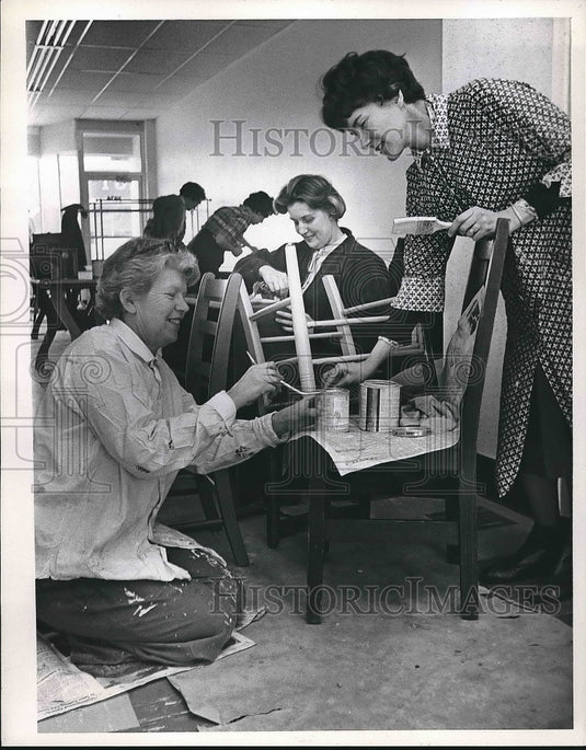 1967 Mrs. Robert Hael & Mrs. Ted Videu With Mrs. Robert Thomas - Historic Images