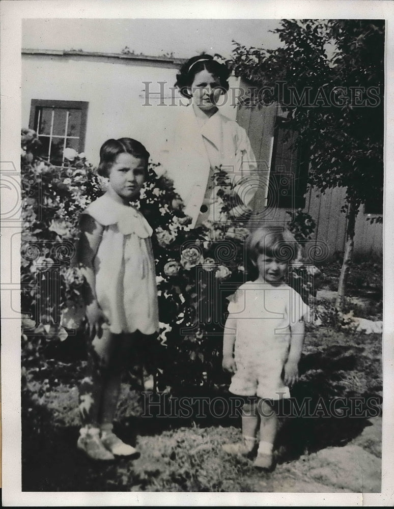 1935 Mrs. Ruby Williams George Widow Of Slain Man With Children - Historic Images