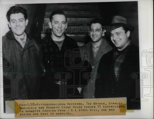 1946 Press Photo Hefferan Matkos Skalniaic & House Beat Supervisors - Historic Images