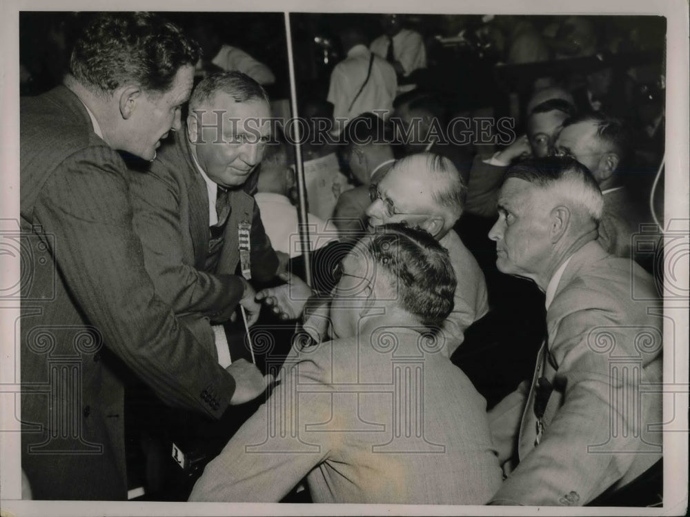 1936 Press Photo Rep Natl. Chair John Hamilton, Spangler, Rose, Bryon, Huston - Historic Images