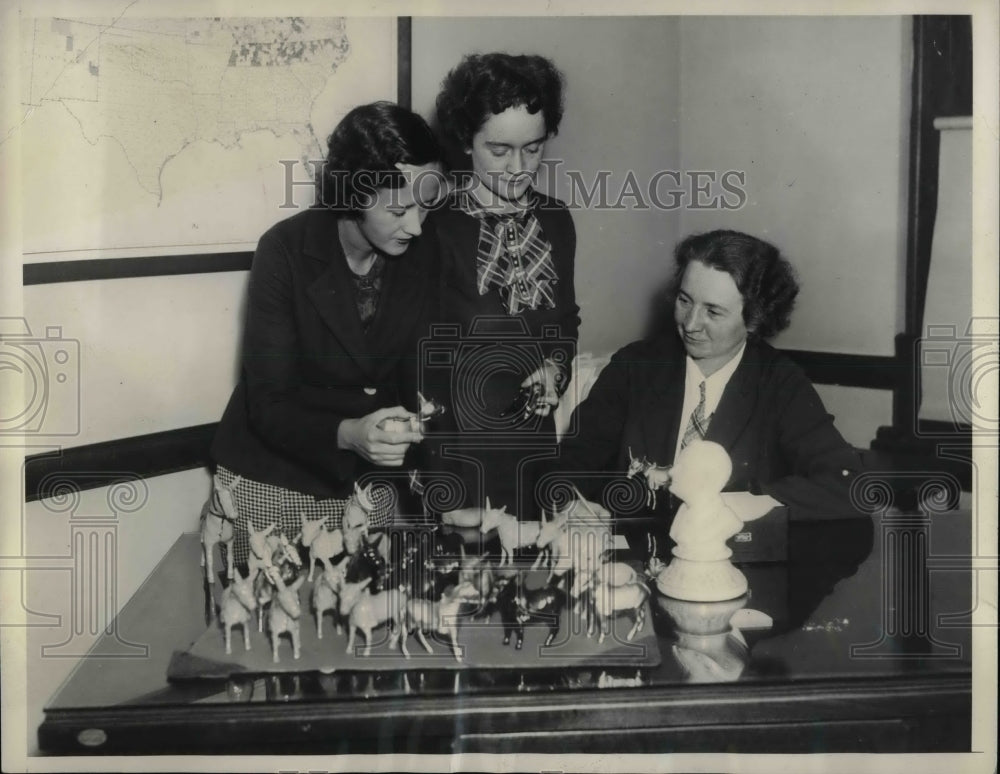 1935 Press Photo Mrs I Hitchcock,K McInerny, Mrs JH Wolfe, Dem Natl Comm. - Historic Images