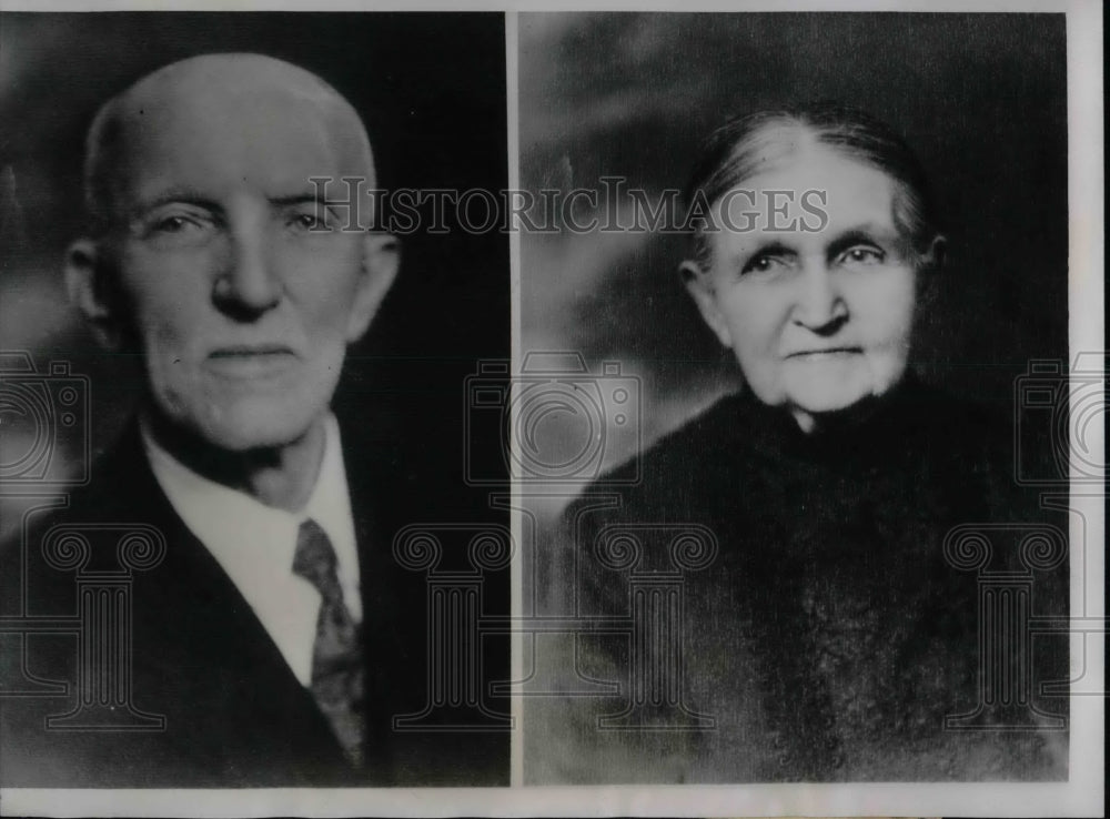 1935 Mr &amp; Mrs Nicholas Heintz, for 72nd wedding anniv.  - Historic Images