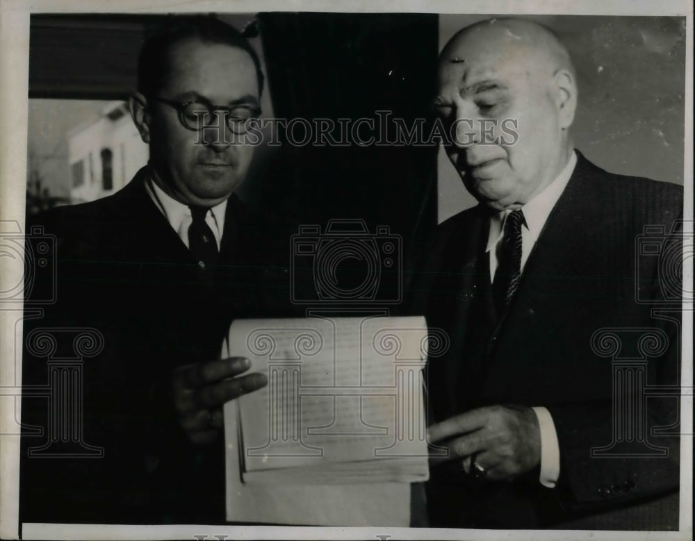 1939 Sacramento, Ca. Jess Hession &amp; Gov. Frank Merriam  - Historic Images