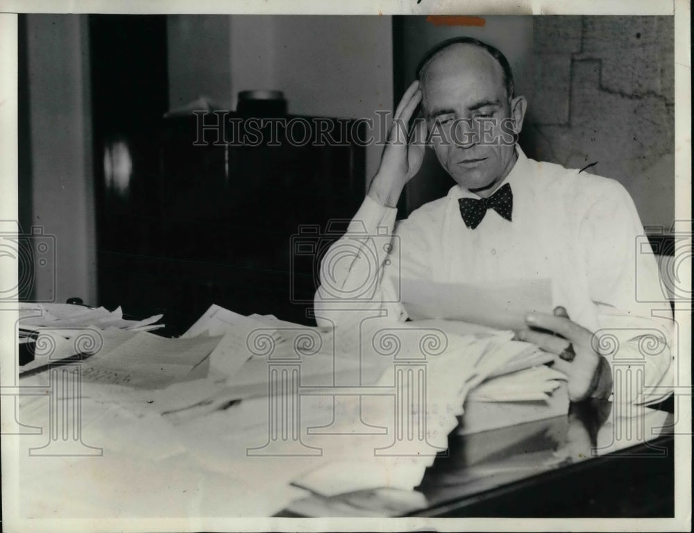 1933 Press Photo John S. Hurley, D.C. asst. prohibition director - nea69614 - Historic Images