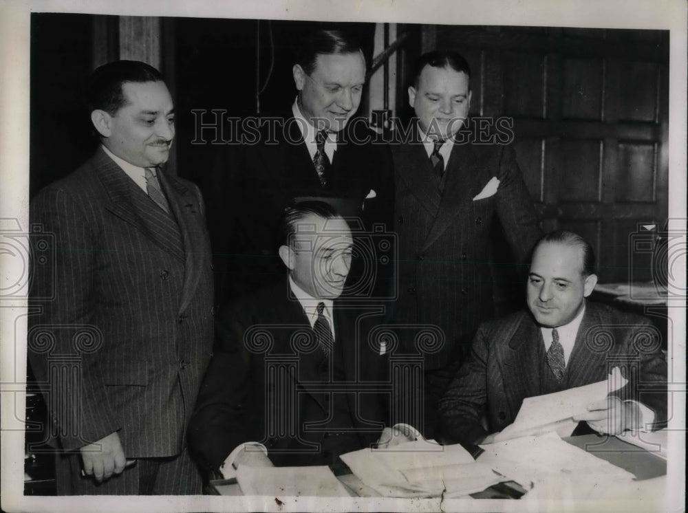 1937 NY Sen Spencer Feldt,John Taylor,J Devany,J Dunninbank,Steinght - Historic Images