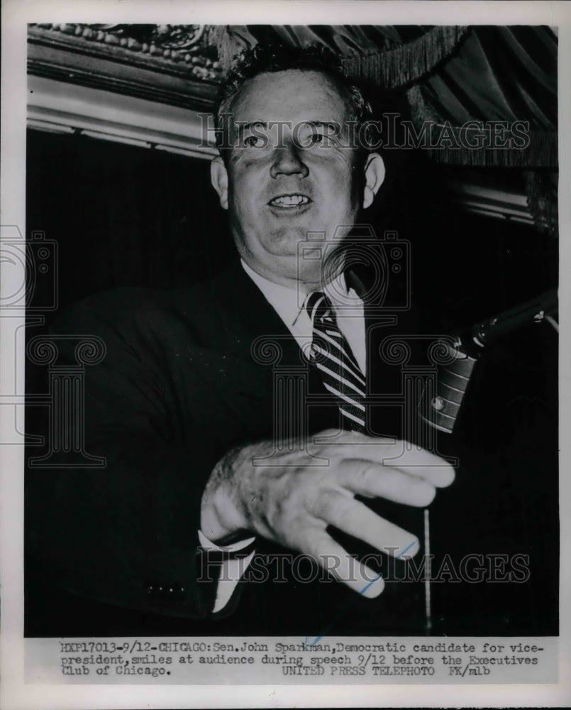 1952 Sen. John Sparkman, Dem. candidate for VP of USA  - Historic Images