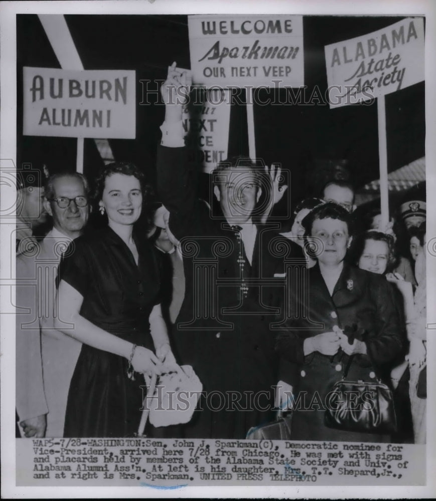 1952 Sen. John Sparkman of Ala. USA, VP candidate  - Historic Images