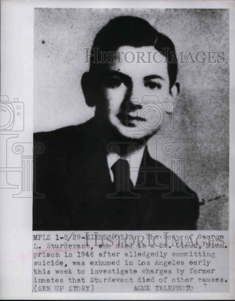 1951 George Sturdevant Committed Suicide in Prison  - Historic Images