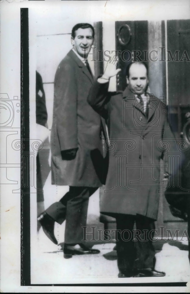 1962 Press Photo Evian, France, Algerian B Krim &amp; Mr Mostefai - nea69754-Historic Images