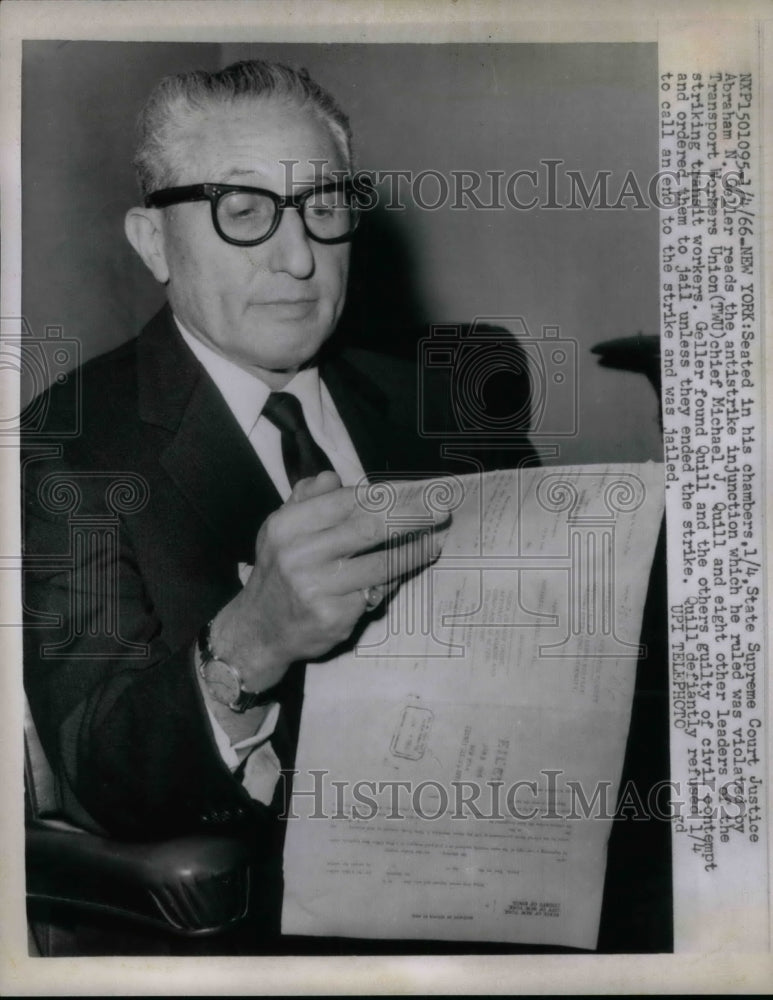 1966 NY State Supreme Court Justice Abraham Geller  - Historic Images