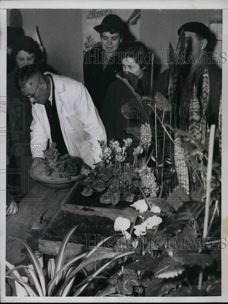 1956 Berlin, Germany, Ernst Haladuda &amp; clinic for sick plants - Historic Images