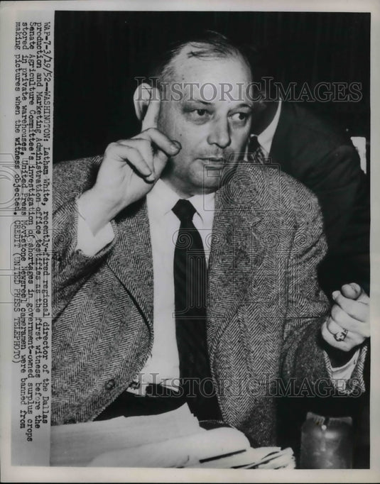 1952 Press Photo Latham White, Dallas Marketing - Historic Images