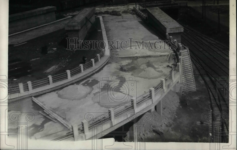 1927 Press Photo Road Construction at Columbus Road. - nea70062 - Historic Images