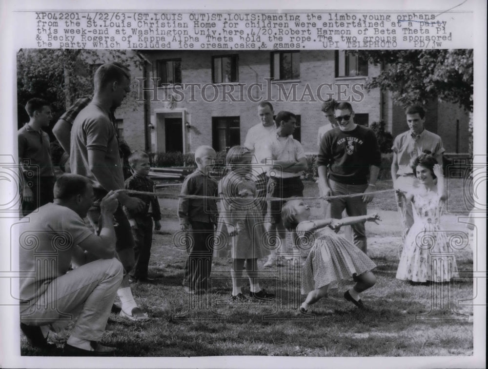 1963 Orphans from St.Louis Christian Home entertained at Wash. Univ. - Historic Images