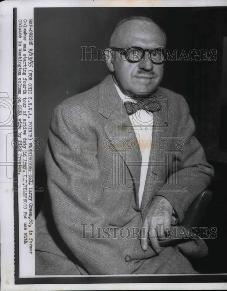 1955 Col.Larry Green, former Columbus man starting 4th tour of - Historic Images