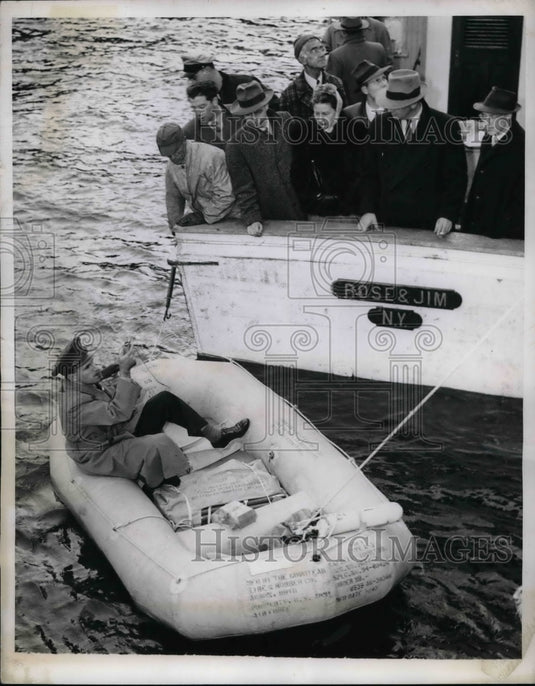 1943 William H. Hall of American Airlines Drinks Desalted Water - Historic Images