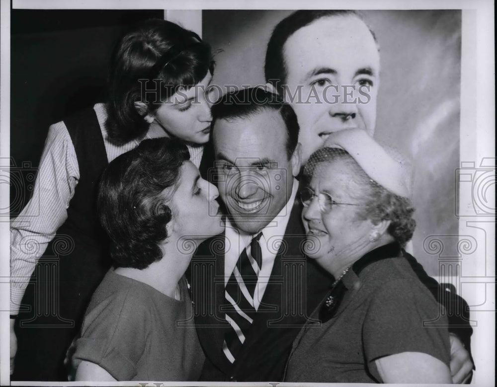 1955 Press Photo Chicago, Ill. Robert Merriam, Republican candidate & family - Historic Images