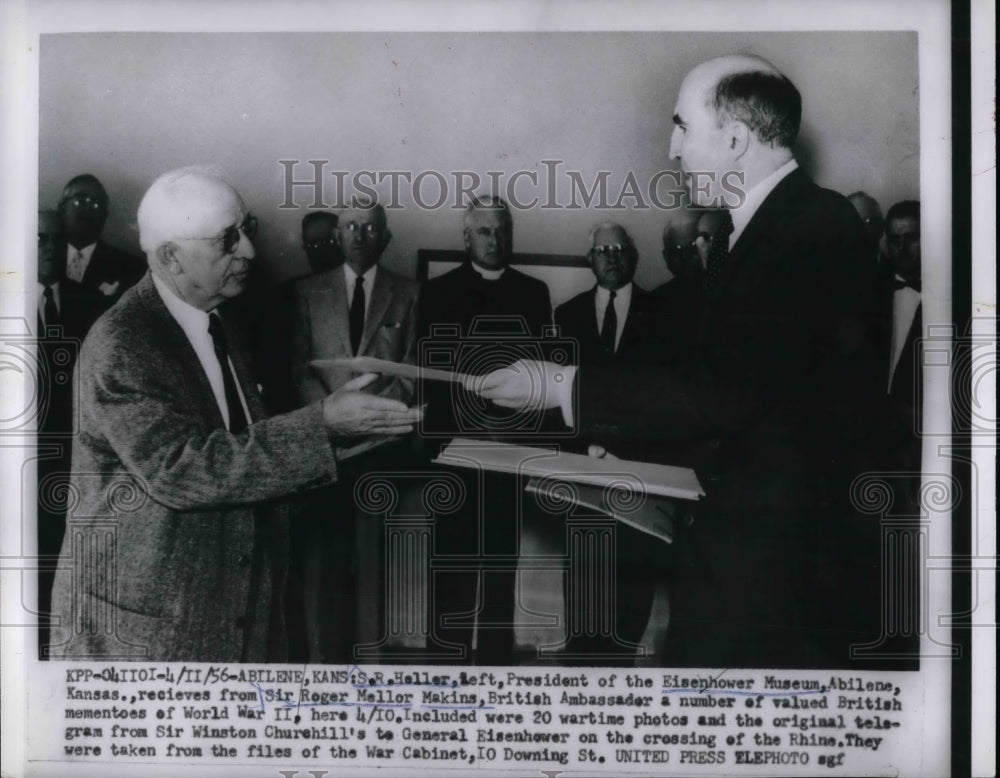 1956 SR Heller,Sir Roger M Makins British Amb  - Historic Images