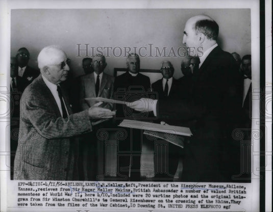 1956 SR Heller,Sir Roger M Makins British Amb  - Historic Images