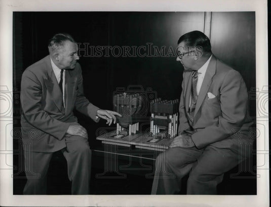 1952 Press Photo G.D. Welty & H.J. Morrison of Cleveland Works Alum. Co - Historic Images