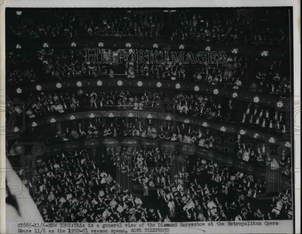 1950 Press Photo Diamond Horseshoe at Metropolitan Opera House in NYC - Historic Images