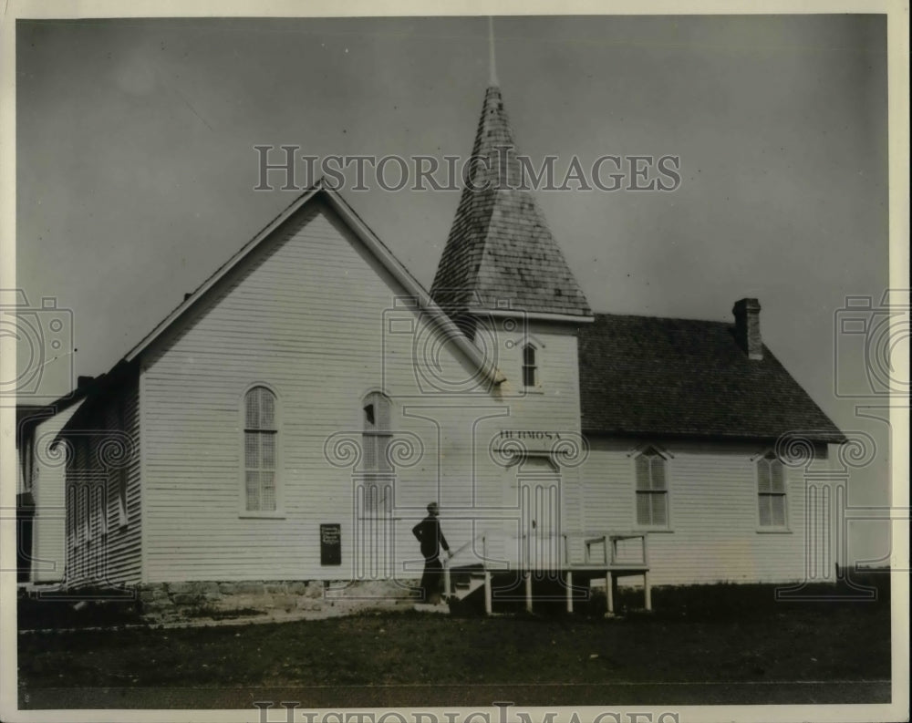 1927 Man Walks Into Church In Hermosa, SD  - Historic Images