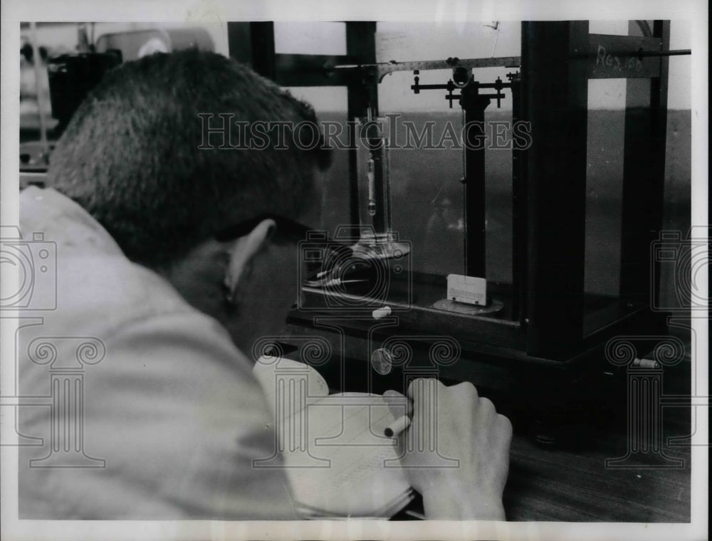 1962 PT Horstman Conducting Experiments with Westphal Balance - Historic Images