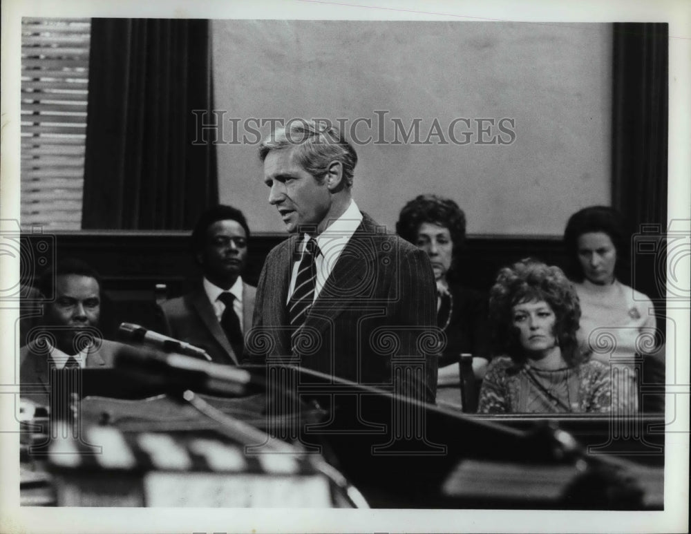 1971 Lawyer Presenting Case in Courtroom In Front of Jury - Historic Images