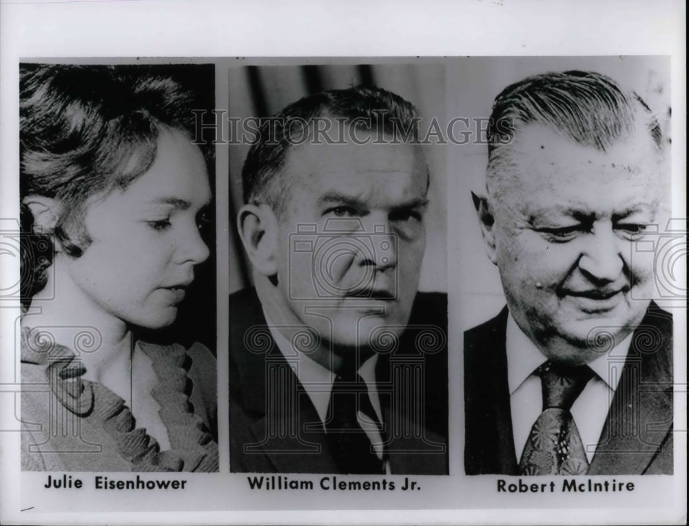 Portraits of Julie Eisenhower William Clements Jr Robert McIntire - Historic Images