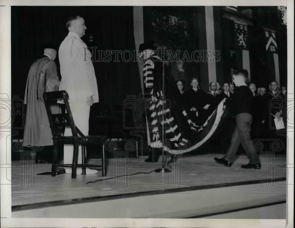 1941 Viscount Halifax at Harvard, Gen. Edwin Watson, Andrew Choundy - Historic Images