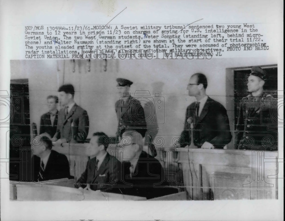 1961 A Soviet military tribunal sentences W germans for espionage - Historic Images