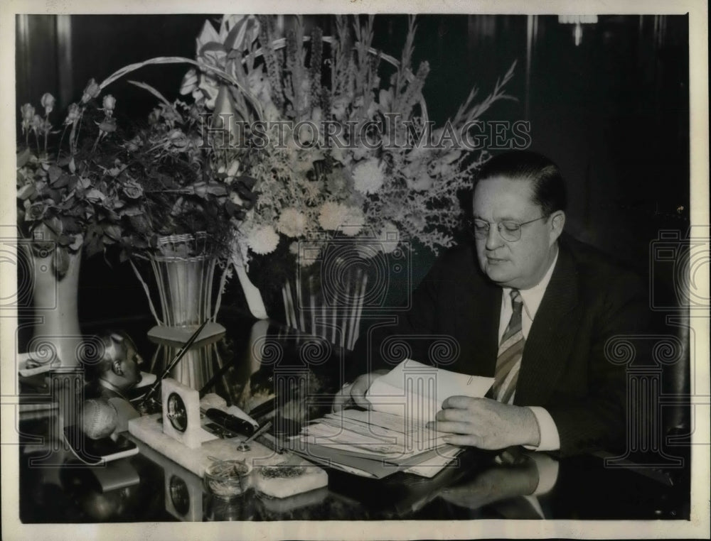 1936 Press Photo William W. Howes, Acting Postmaster General of U.S. - nea70574 - Historic Images