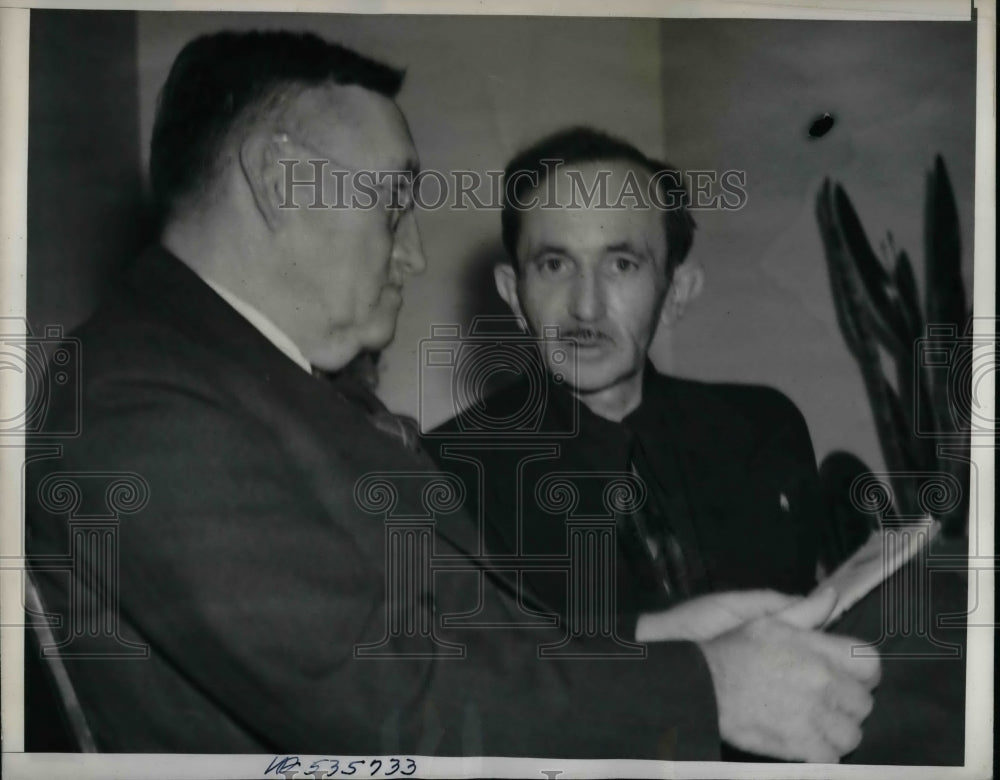 1939 Press Photo Harry Hanbury, Oil and Land Promoter, Attorney Dave Smith - Historic Images