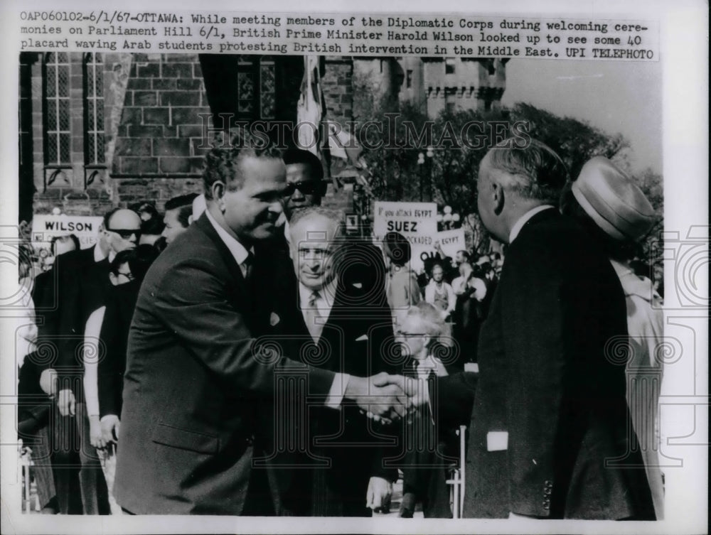 1967 Press Photo British Prime Minister Harold Wilson - nea70613 - Historic Images