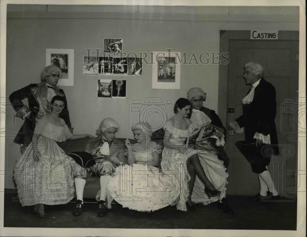 1937 Players Wait To Try Out For &quot;Cavalcade Of The Americas&quot; Show - Historic Images