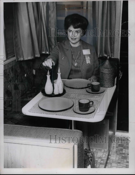 1957 Mrs. Paul Abel, travel with four Children in a caper. - Historic Images