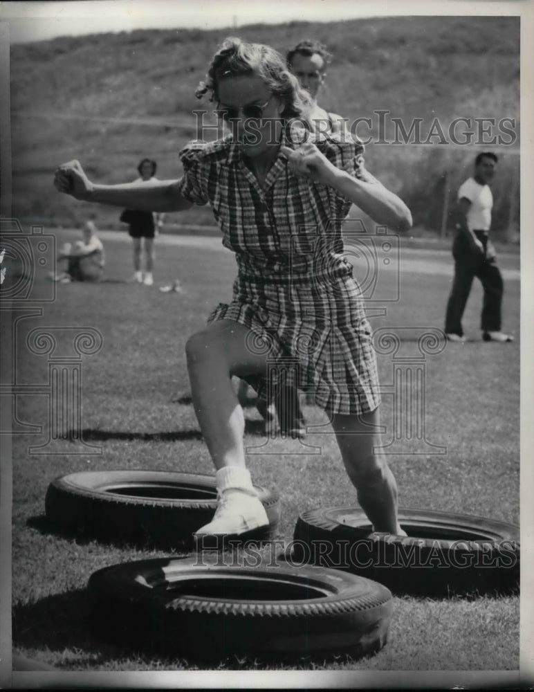 1940 June Hallberg at the police training Center  - Historic Images