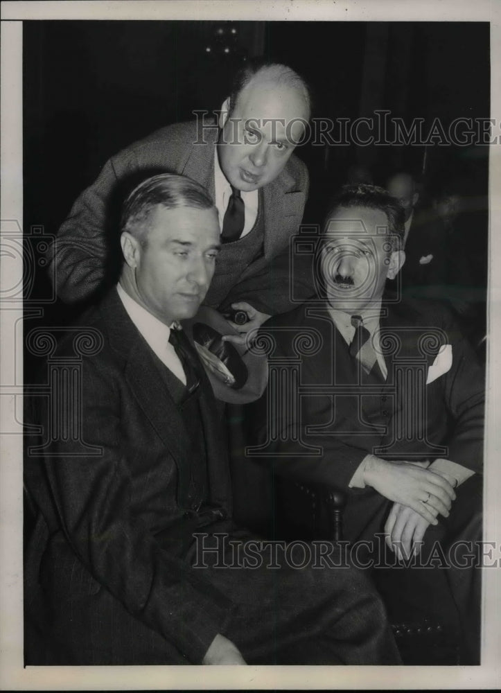 1939 Press Photo Philip Hurley, Philip Phillips and Nathan Witt at trial - Historic Images