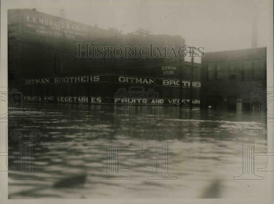 1937 Press Photo flooded 2nd St. & Central Ave. - nea70966 - Historic Images